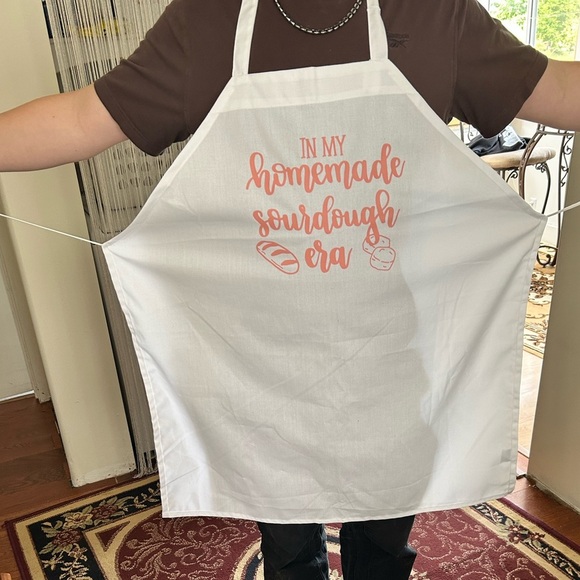 White Apron with pink- Print - Homemade Sourdough Era- sourdough rocks - Picture 4 of 5